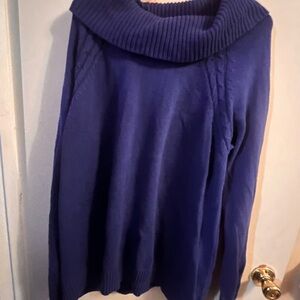 Kim Rogers Royal Blue Cowl Neck Sweater